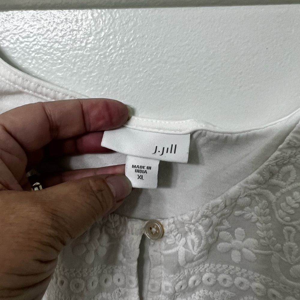 Jill White Sleeveless Textured Top – Women’s XL - Picture 6 of 7